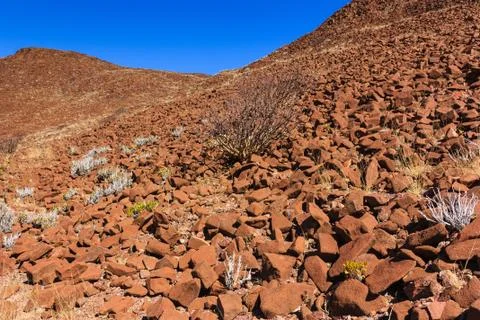 Wall of crater namibia Stock Photos