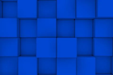 Wall of cubes. Abstract background. 3d render Illustrazione stock