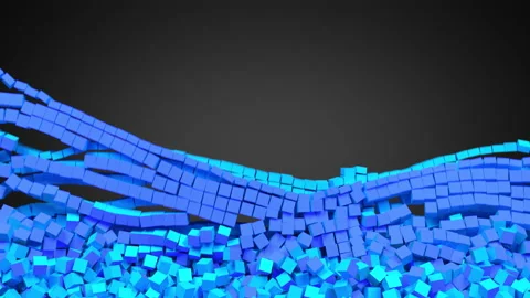 The wall of cubes break down Stock Footage 156721106