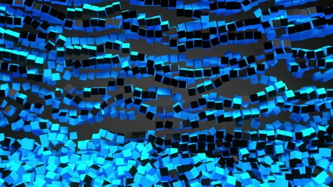 The wall of cubes break down Stockbeeldmateriaal 156722142