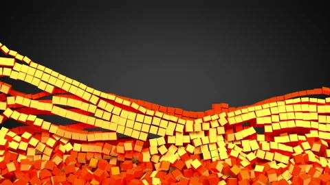 The wall of cubes break down Stock Footage 156753819