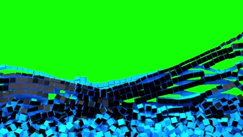 The wall of cubes break down Stock Footage 170393107