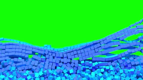 The wall of cubes break down 動画素材 196243717