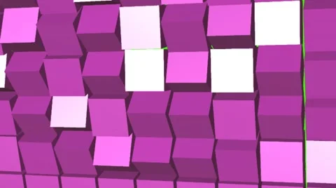 A wall of cubes pink to purple Stock Footage 42502032