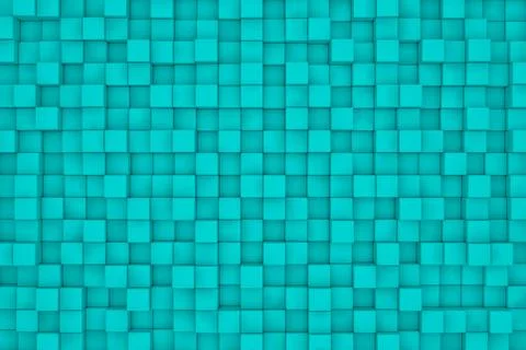 Wall of cyan cubes 스톡 일러스트