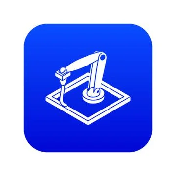 Wall d printering icon blue 스톡 일러스트