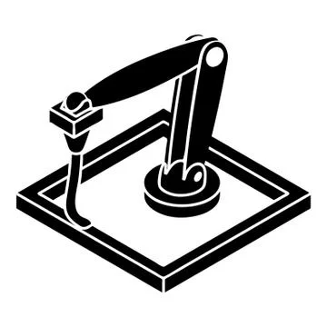 Wall d printering icon, simple style 스톡 일러스트
