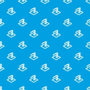 Wall d printering pattern seamless blue Illustrazione stock