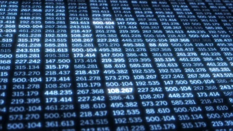 Wall of Data Vídeo Stock 141403037