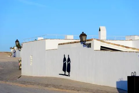 Wall decorated in Campo de Criptana Stock Photos