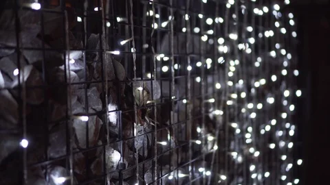 Wall Decorated With Lights Stock-Footage 114083349