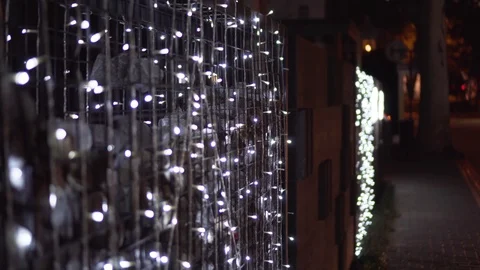 Wall Decorated With Lights Video stock 114083373
