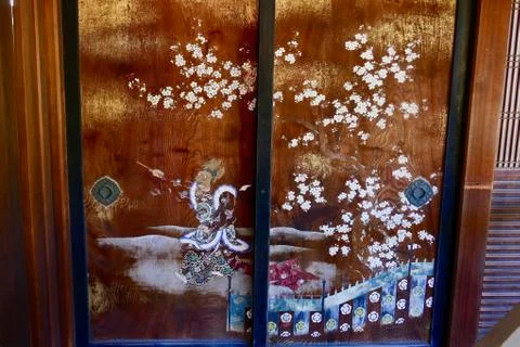 Wall decoration in Kyoto temple Foto stock