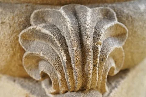 Wall decoration in sandstone Stock Photos