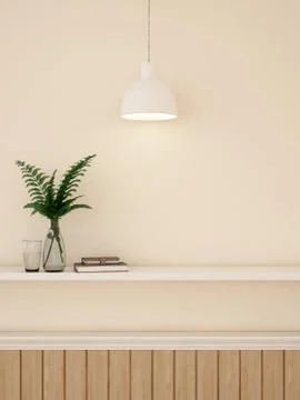 Wall decration for artwork in gallery or studio- 3D rendering Stock Illustration