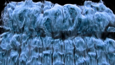 A wall of dense fast blue smoke (color correcting) Stock Footage 108453813