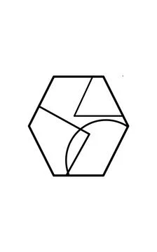 Wall design hexagon Stock Illustration