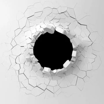 Wall destruction Stock Illustration