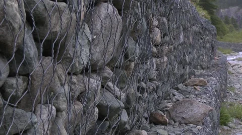 Wall of Different Sized Rocks in a Mountain Environment 2 動画素材 41596207