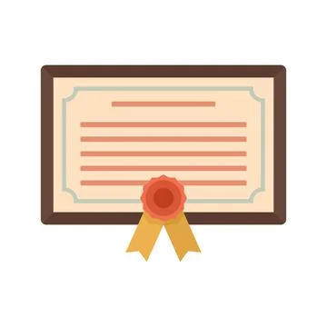 Wall diploma icon flat isolated vector Stockillustratie