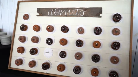 Wall of Donuts Stock Footage 223545570