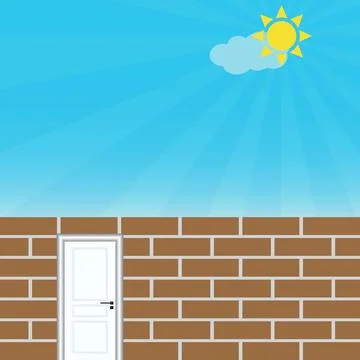 Wall door Stock Illustration