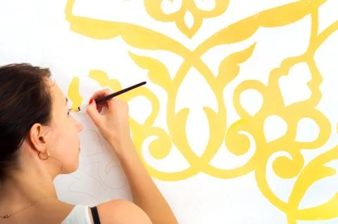 Wall drawing Stock Photos