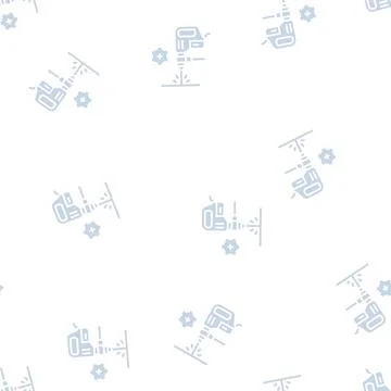 Wall drilling glyph seamless pattern Stock Illustration