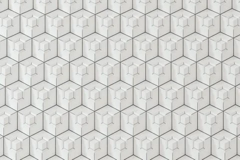 The wall with duplicate squares stacked, 3d rendering. Stock Illustration