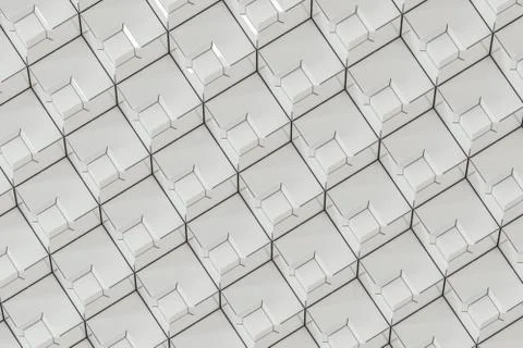 The wall with duplicate squares stacked, 3d rendering. Stock Illustration