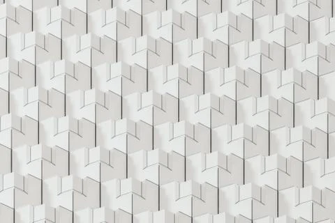 The wall with duplicate squares stacked, 3d rendering. イラスト素材