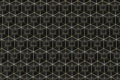 The wall with duplicate squares stacked, 3d rendering. Stock Illustration