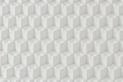 The wall with duplicate squares stacked, 3d rendering. Illustrazione stock