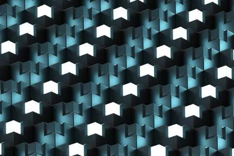 The wall with duplicate squares stacked, 3d rendering. 스톡 일러스트