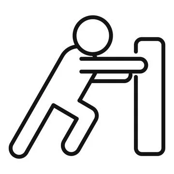 Wall effort icon outline vector. Business work 스톡 일러스트