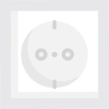 Wall electric power socket vector icon isolated Illustrazione stock