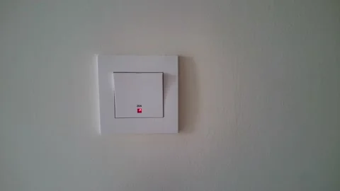 Wall electrical switch Stock Footage 145844035