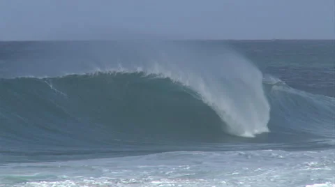 Off the wall empty wave Stock Footage 44175425
