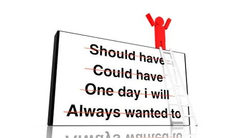 Wall with excuses with a puppet on top Illustrazione stock