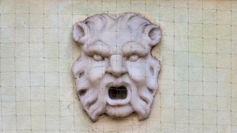 Wall Face Sculpture Stock Photos