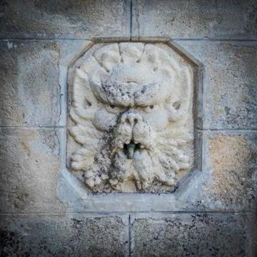 Wall Face Sculpture Stock Photos