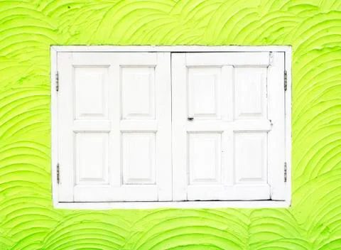 Wall facing the window. Stock Photos