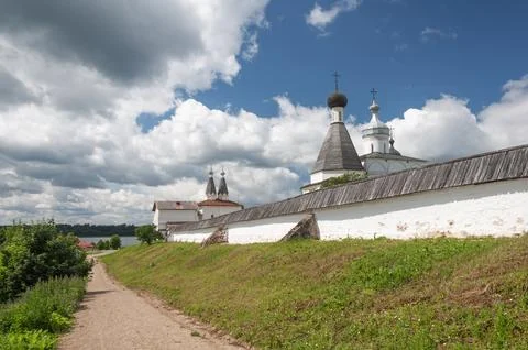 Wall of the Ferapontov Monastery Stock Photos