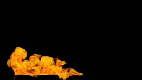 Wall of Fire With alpha 60fps - Start to Finish Stock Footage
