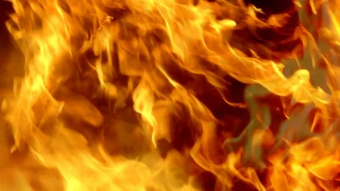 Wall of fire background close. Stock Footage 107096593