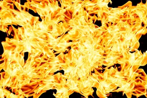 Wall of fire background Stock Photos