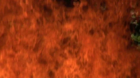 Wall of fire Stock Footage 64587483
