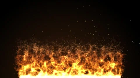 A wall of fire. High temperature. Sparks. Firestorm. Stock Footage 246711406