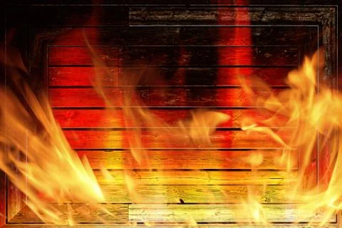 Wall on fire Stock Photos