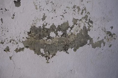 Wall with flaking paint. Wall paint. Moldy wall. Foto stock